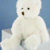 LEVUVU Sitzbär Teddybär naturweiß 16 cm