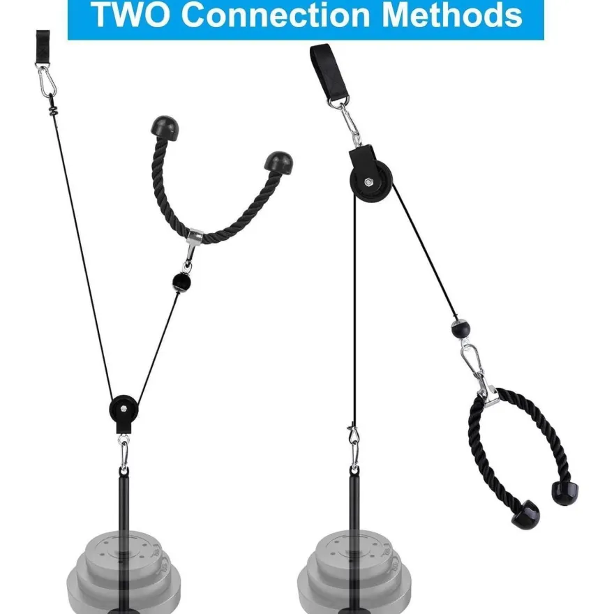LFJ Fitness Latzug Kabelzug Unterarmtrainer Trizeps Seil Gewicht-Set