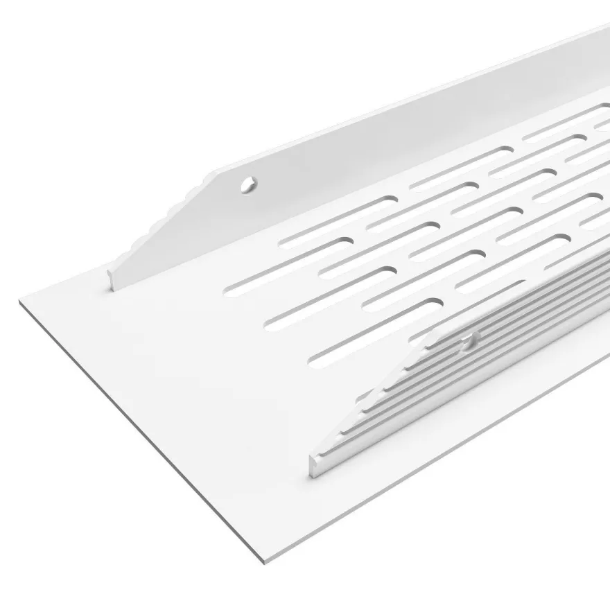 Lüftungsgitter Aluminiumgitter Stegblech vers. Farben 80x480mm Lüftungsblech