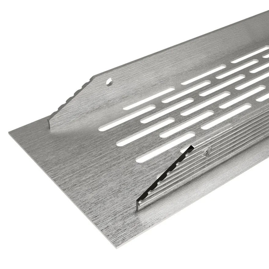 Lüftungsgitter Aluminiumgitter Stegblech vers. Farben 80x480mm Lüftungsblech