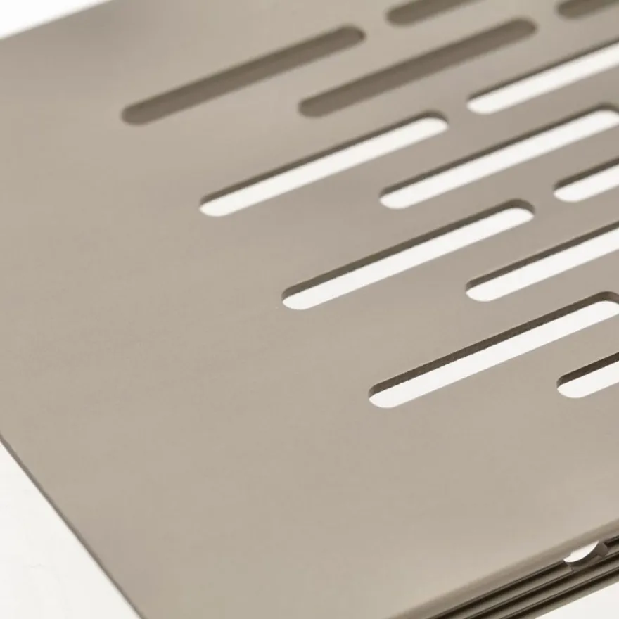 Lüftungsgitter Aluminiumgitter Stegblech vers. Farben 80x480mm Lüftungsblech