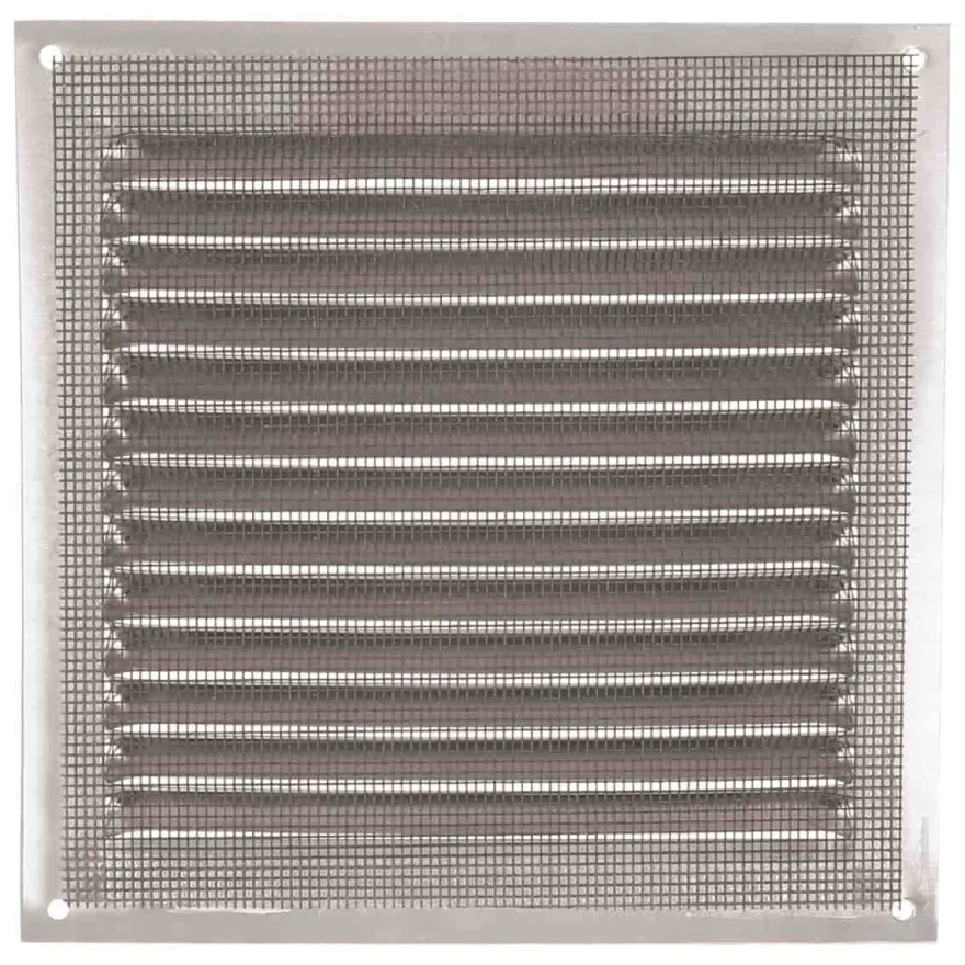 Lüftungsgitter Aluminium Silber Abluftgitter Insektenschutz Gitter