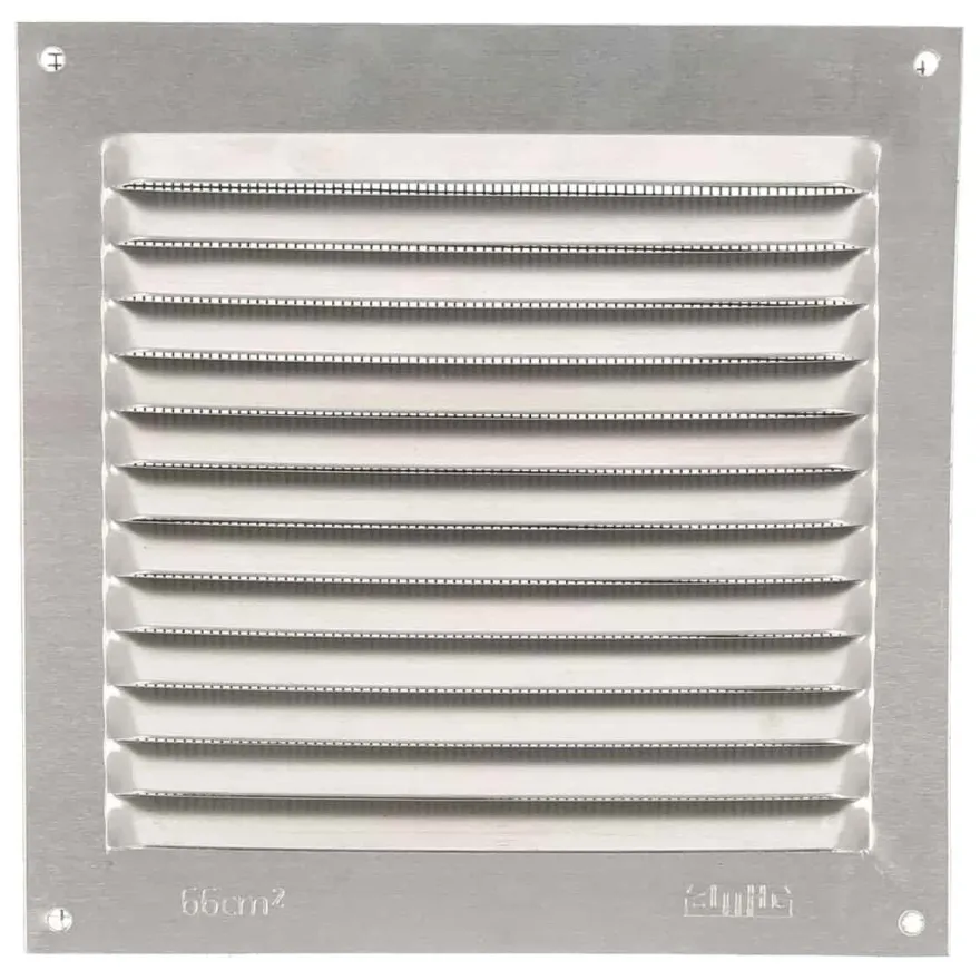 Lüftungsgitter Aluminium Silber Abluftgitter Insektenschutz Gitter