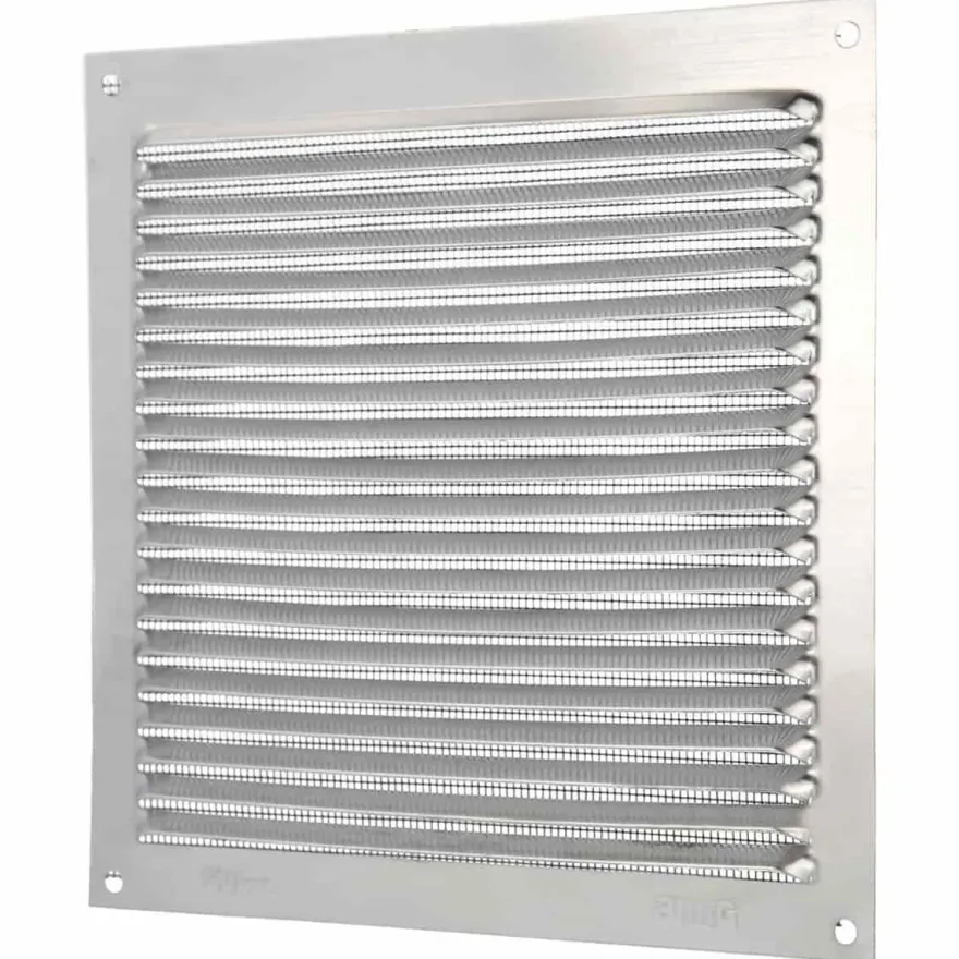 Lüftungsgitter Aluminium Silber Abluftgitter Insektenschutz Gitter