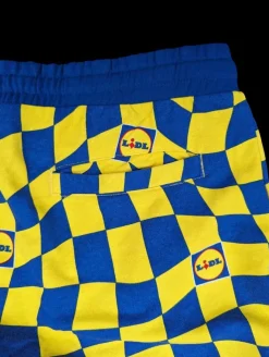 LiDL Livergy kurze Hose Sweatshorts Gelb Blau Freizeitshorts Shorts Lidl Kollektion