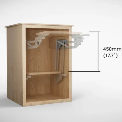 Lift, ausziehbares Einbau-Küchenregal 5-20kg 820x168x106mm MC-497 Maclean