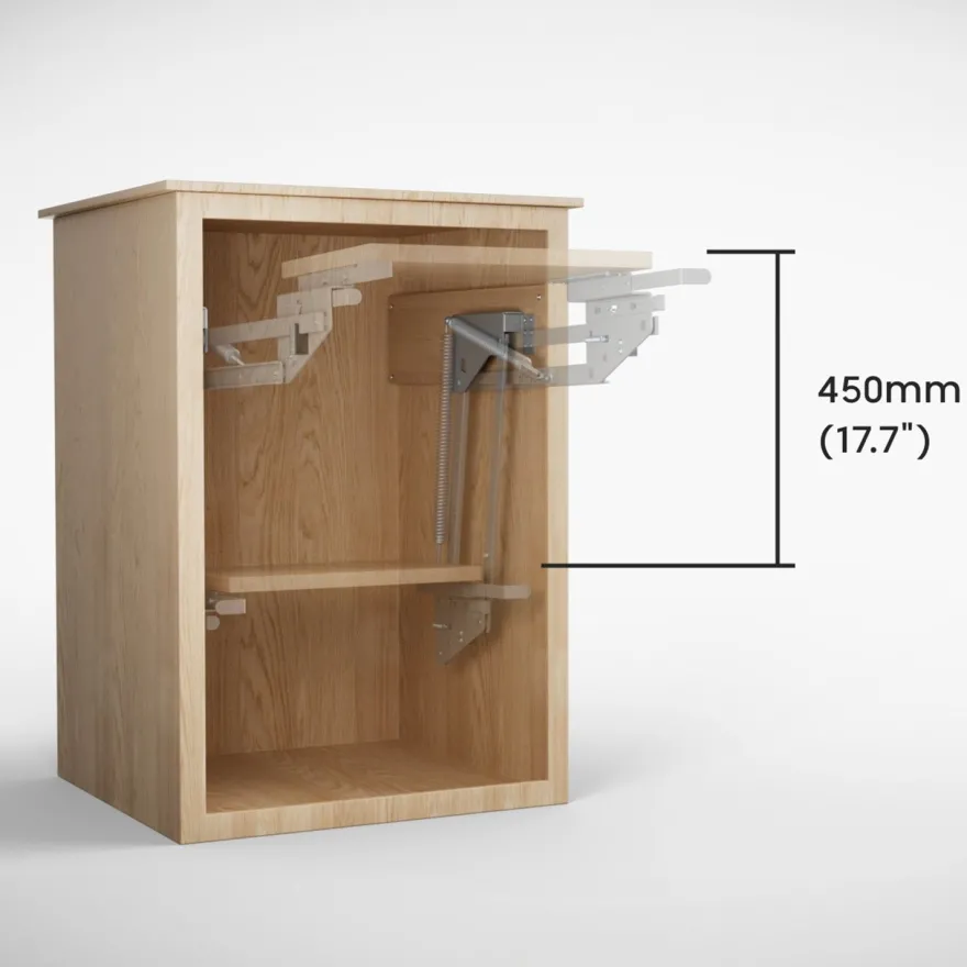 Lift, ausziehbares Einbau-Küchenregal 5-20kg 820x168x106mm MC-497 Maclean