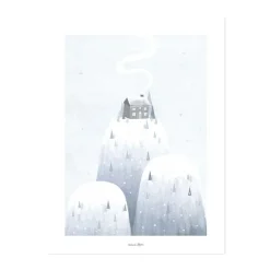 Lilipinso Poster Eisberge grau weiss