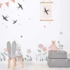 Lilipinso Wandsticker L Stielblüten rosa taupe grau