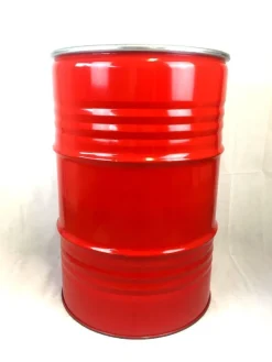 210 Liter Blechfass Stahlfass Fass Ölfass Metallfass Deckelfass Tonne Rot