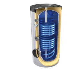 400 Liter Solar- Warmwasserspeicher mit 2 Wärmetauschern inkl. Isolierung und Versand