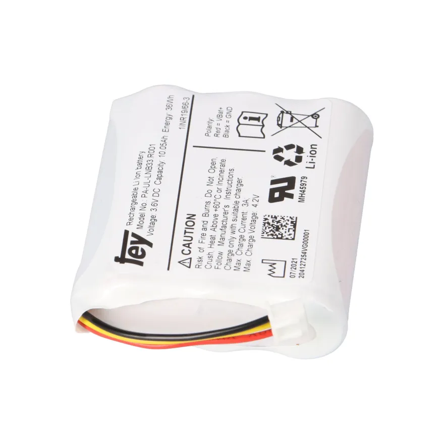 Lithium-Ionen Akkupack 3,6V 10,05Ah 36Wh 1S3P Kabel & Stecker