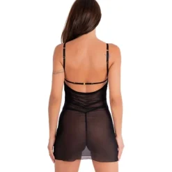 Livco Corsetti Fashion Chemise mit Tanga Krolina LC 90734 Schwarz