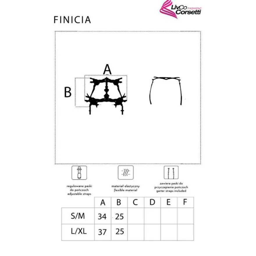 Livco Corsetti Fashion Strapsgürtel Finicia mit Stickerei