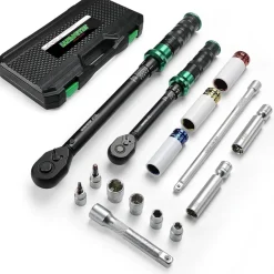 Llavetor Drehmomentschlüssel-Satz 60 Nm & 220 Nm, 3/8 & 1/2 Antrieb, 15-teilig