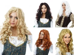 Lockenperücke Damen Perücke Joy lang gelockt 5 versch. Farben Karneval Fasching