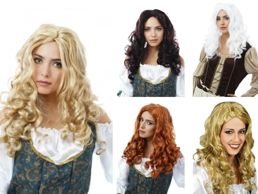 Lockenperücke Damen Perücke Joy lang gelockt 5 versch. Farben Karneval Fasching