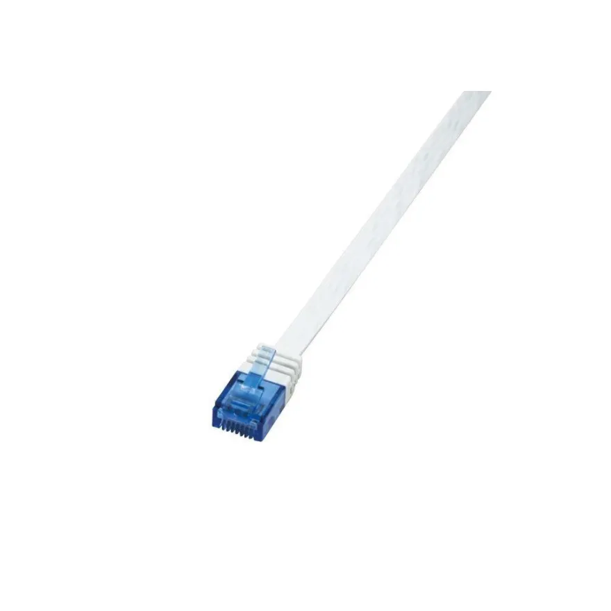 LogiLink Flachpatchkabel RJ45 U/UTP Cat6 7.50m weiß