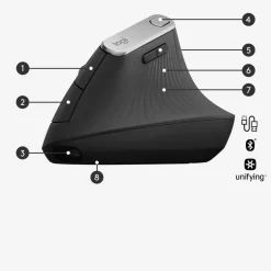 Logitech MX Vertical Wireless Maus schwarz