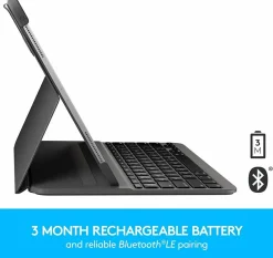 Logitech SLIM FOLIO PRO für iPad Pro 12.9 Zoll Tastatur-Case QWERTZ