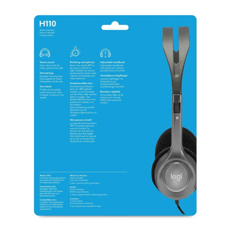 Logitech STEREO Headset H110