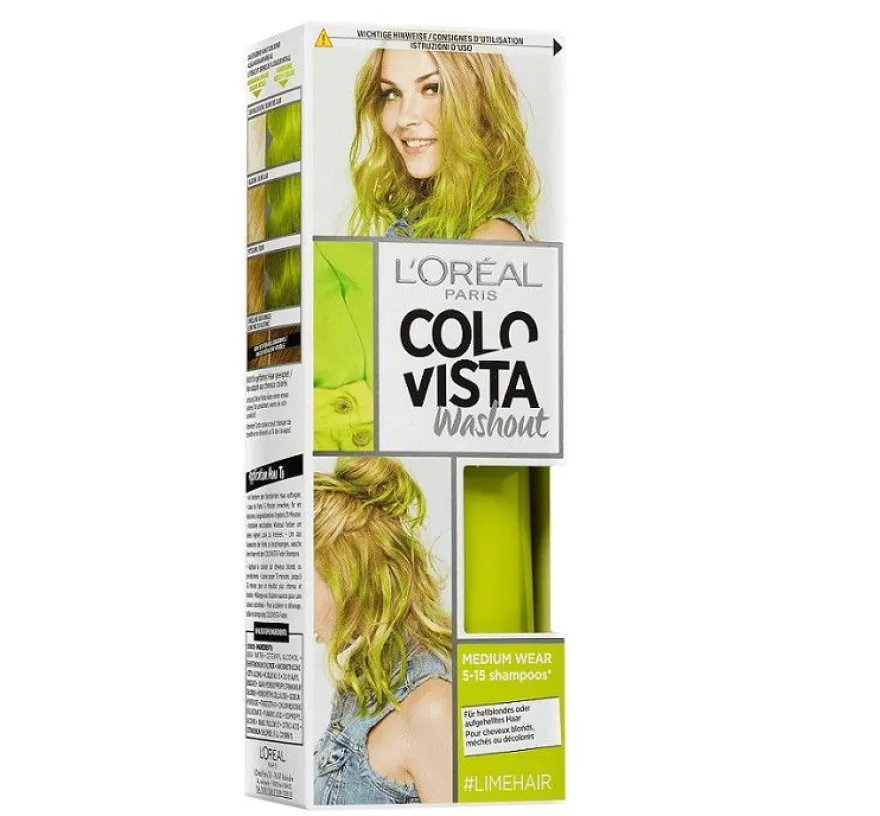 Loreal Colovista Limehair Farbe Auswaschbar nach 5-15 Haarwäschen Paris