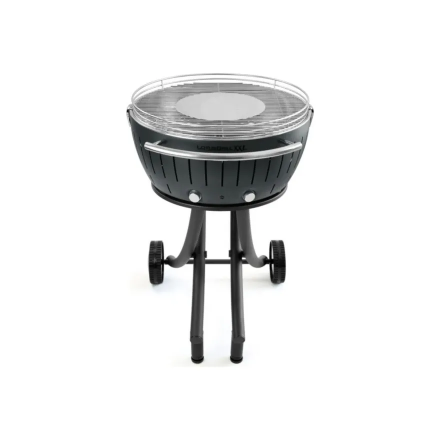 LotusGrill XXL (G600) Gartengrill 21,8kg, Anthrazitgrau mit USB Anschluss