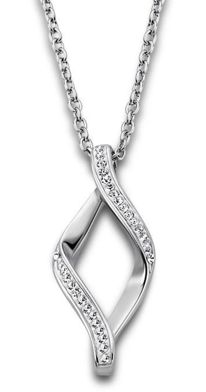 Lotus Style Damen Edelstahl Kette mit Strass Anhänger LS1908-1/1 Halskette