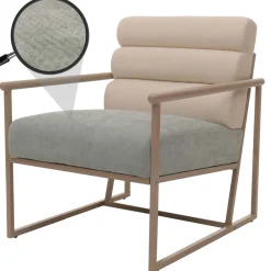 Lounge-Sessel HWC-O38, Cocktail-/Polstersessel, Stoff/Textil (420 g/m²) Metall
