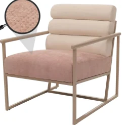 Lounge-Sessel HWC-O38, Cocktail-/Polstersessel, Stoff/Textil (420 g/m²) Metall