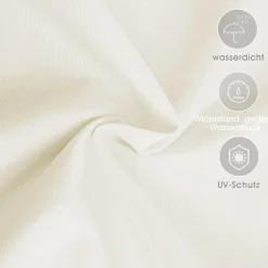 LOVE STORY Sonnensegel Dreieckig 3x3x3m Cremeweiß - Wasserdicht, 95% UV-Schutz
