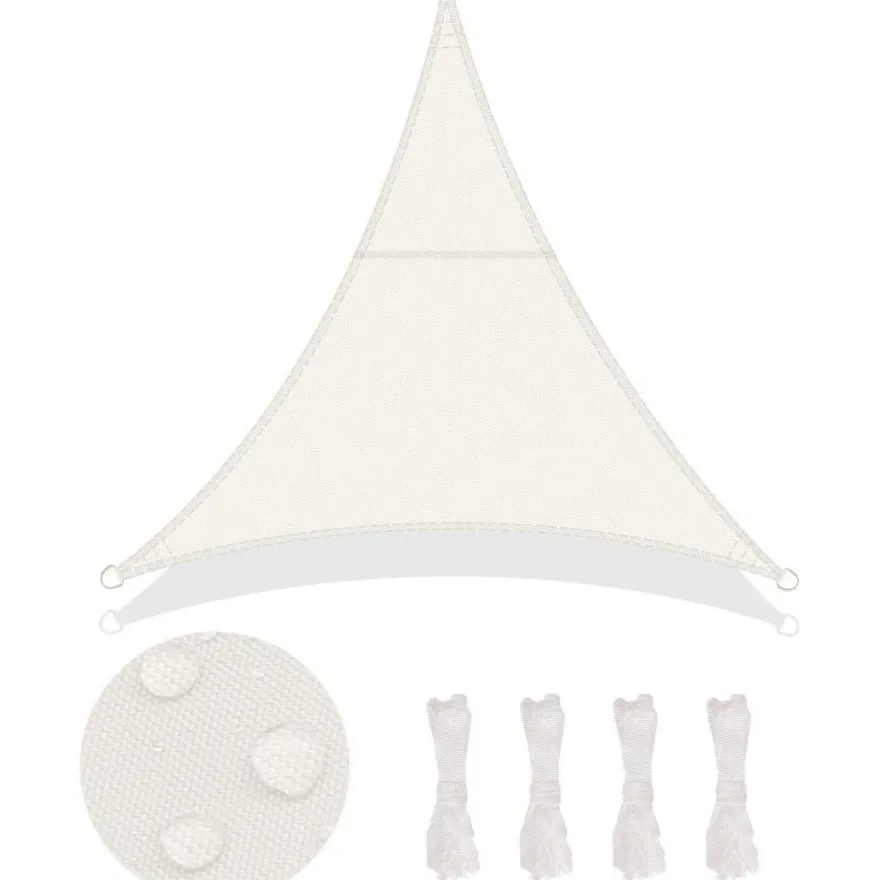 LOVE STORY Sonnensegel Dreieckig 3.6x3.6x3.6m Cremeweiß - Wasserdicht, 95