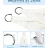 LOVE STORY Sonnensegel 2.5x3m Rechteckig Cremeweiß Wasserdicht mit 95
