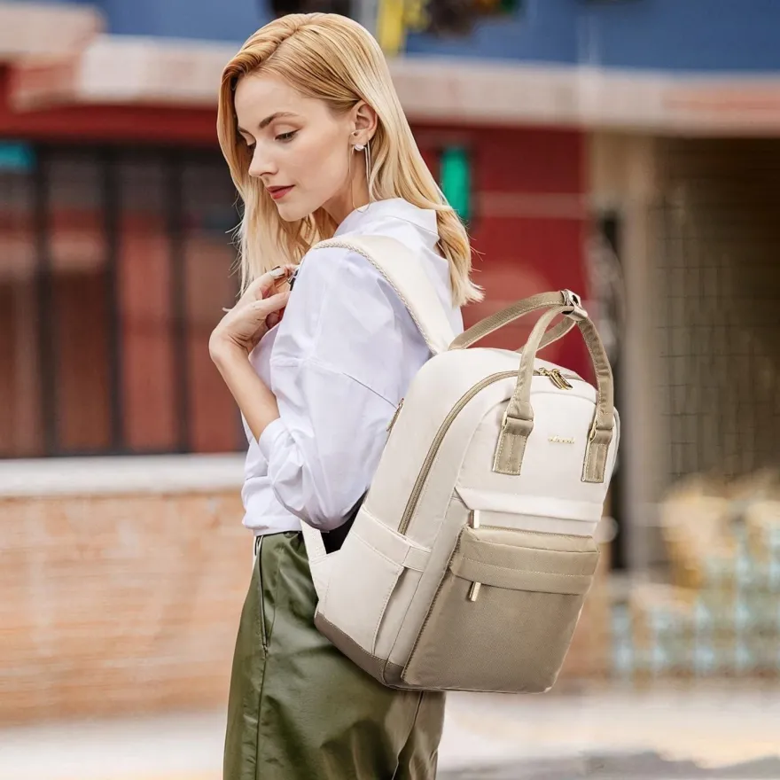 Lovevook Damen Rucksack Mittelgroß, 14 Zoll Laptop Rucksack für Schule, Uni