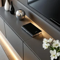 Lowboard PARIS 300 cm Weiß Matt - TV-Schrank Soft Close - LED optional