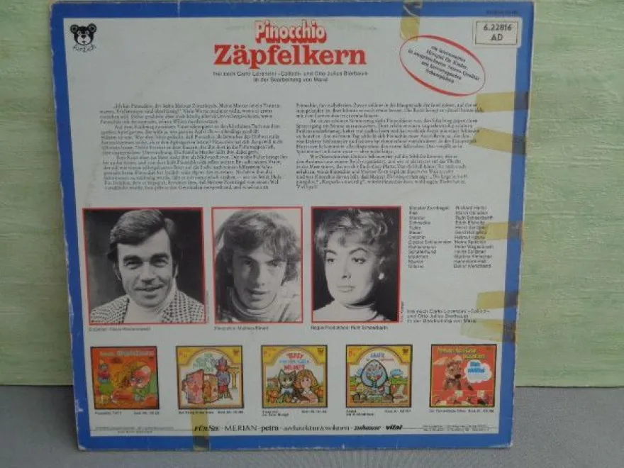LP auditon Pinocchio Zäpfelkern Geburt Apfelgarten 1 + 2 Collodi Bierbaum Hörspiel