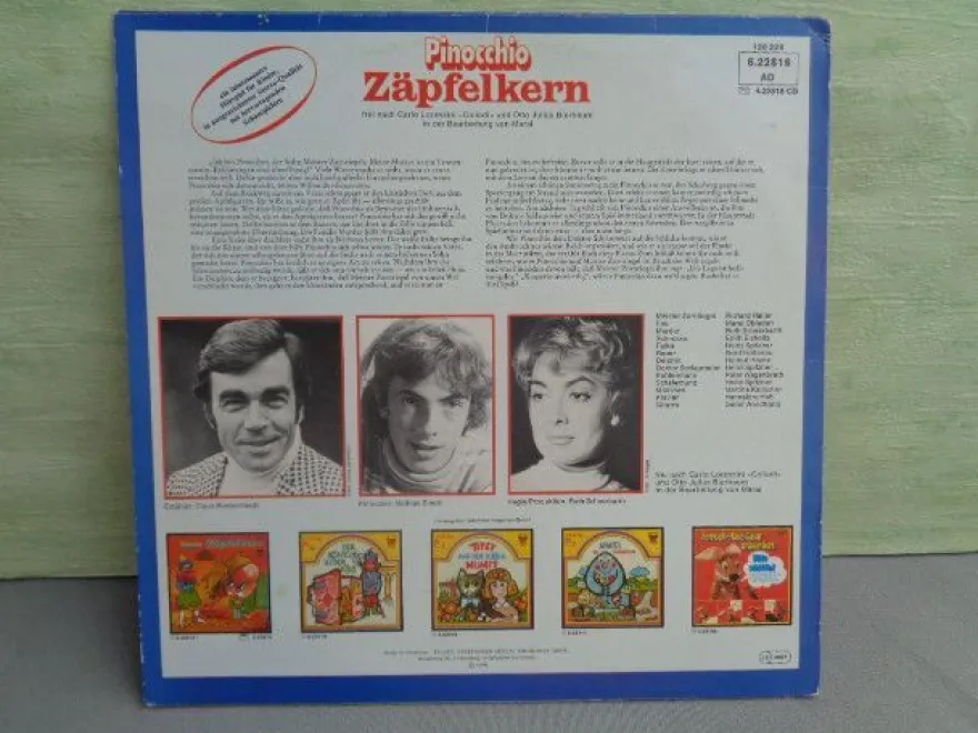 LP auditon Pinocchio Zäpfelkern Geburt Apfelgarten 1 + 2 Collodi Bierbaum Hörspiel