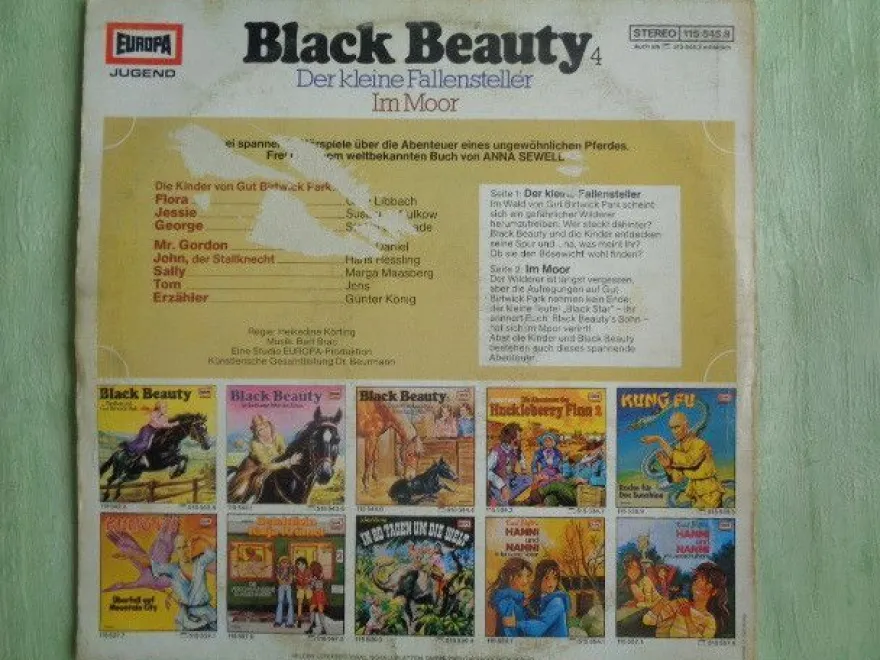 LP Europa Anna Sewell Black Beauty Gut Birtwick Zirkus London Fallensteller Hörspiel