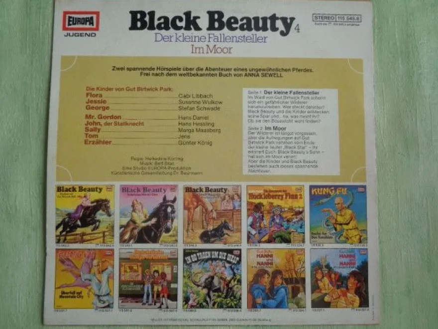 LP Europa Anna Sewell Black Beauty Gut Birtwick Zirkus London Fallensteller Hörspiel