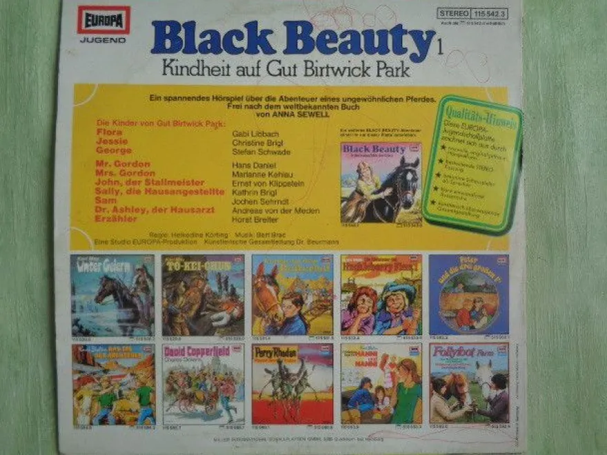 LP Europa Anna Sewell Black Beauty Gut Birtwick Zirkus London Fallensteller Hörspiel
