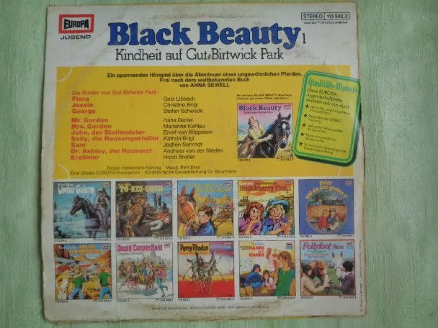 LP Europa Anna Sewell Black Beauty Gut Birtwick Zirkus London Fallensteller Hörspiel