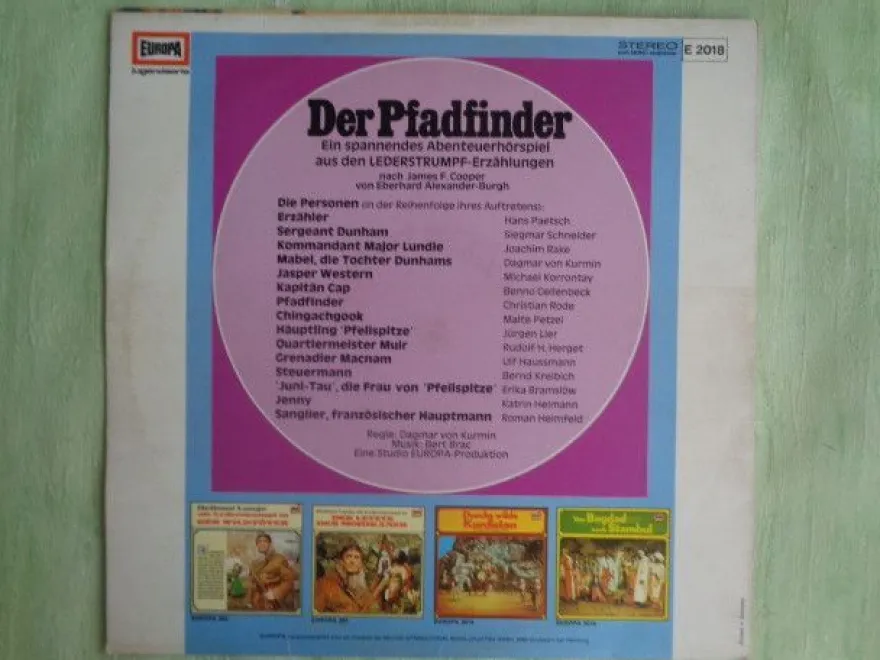 LP Europa Der Pfadfinder Lederstrumpf James F Cooper Eberhard Alexander Burgh Vinyl