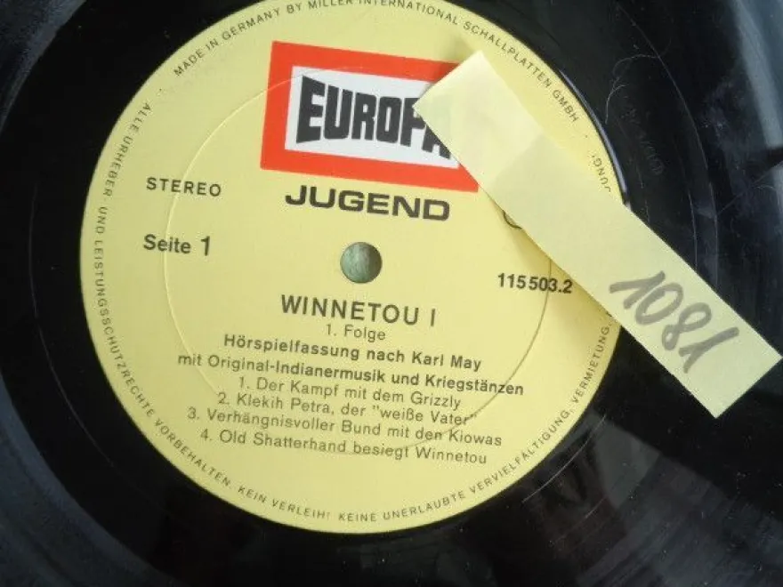 LP Europa E242 Karl May Winnetou 1.1 Michael Poelchau Peter Folken Konrad Halver