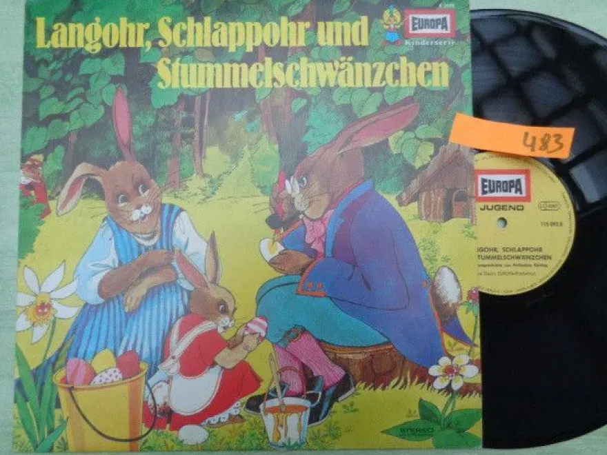 LP Europa E2020 Langohr Schlappohr Stummelschwänzchen Hasengeschichte Hörspiel
