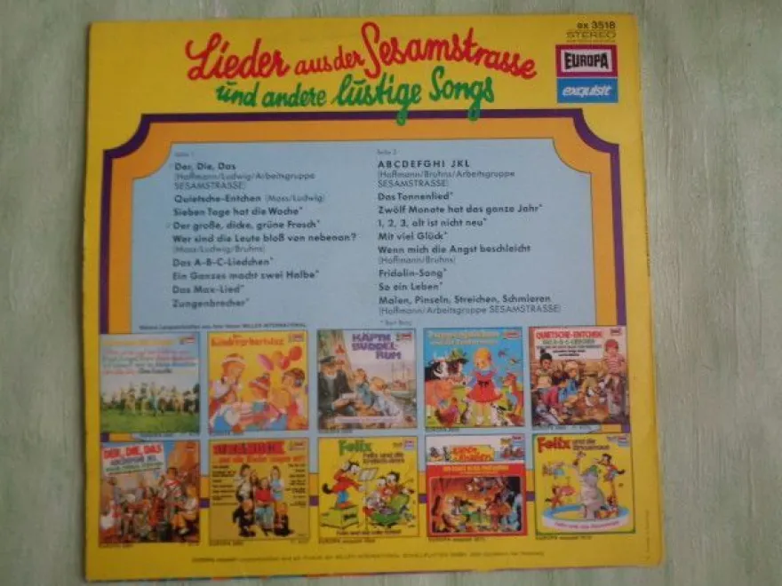 LP Europa ex3518 Lieder aus der Sesamstrasse und andere lustige Songs