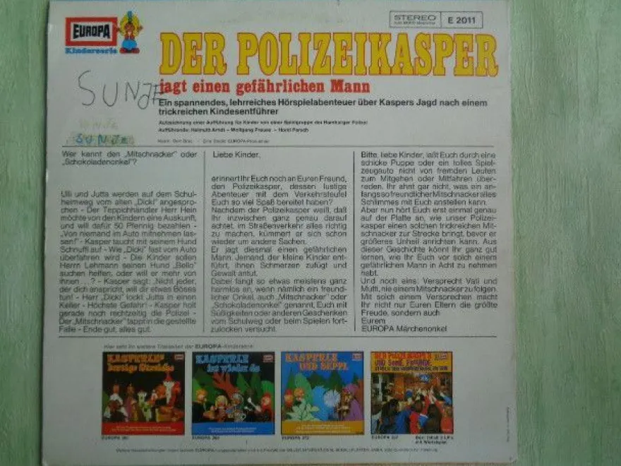 LP Europa Polizeikasper Kasperle ist wieder da Streiche Seppl Pudding Teufel ....