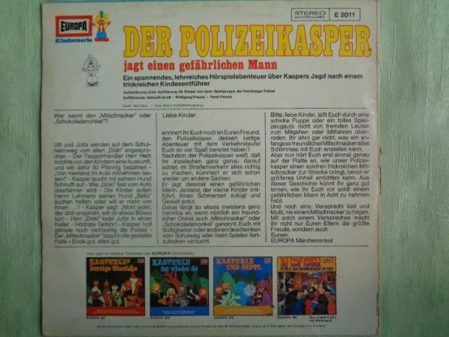 LP Europa Polizeikasper Kasperle ist wieder da Streiche Seppl Pudding Teufel ....