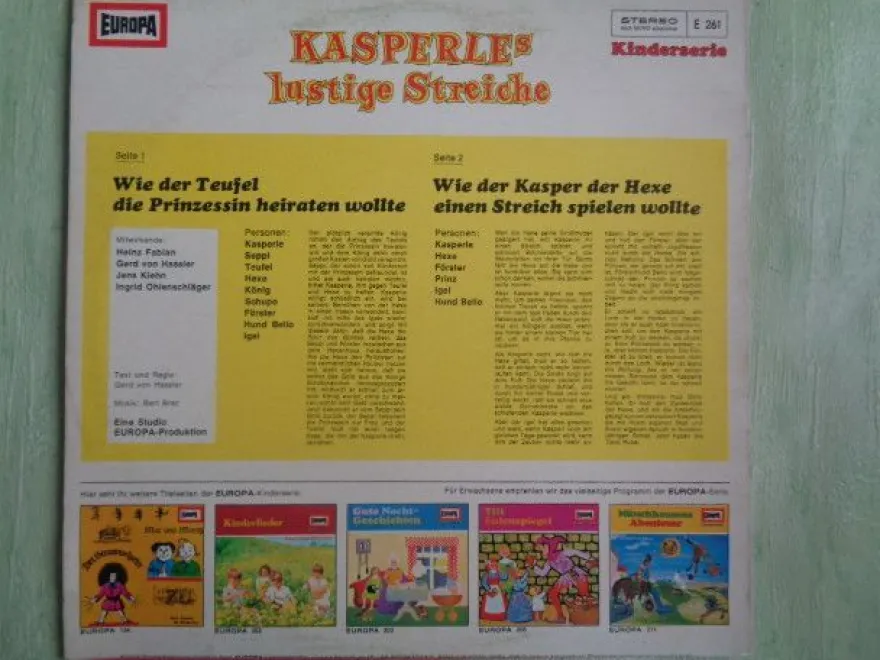 LP Europa Polizeikasper Kasperle ist wieder da Streiche Seppl Pudding Teufel ....
