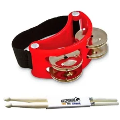 LP Latin Percussion LP188 Tambourine mit Schlagzeugstöcken