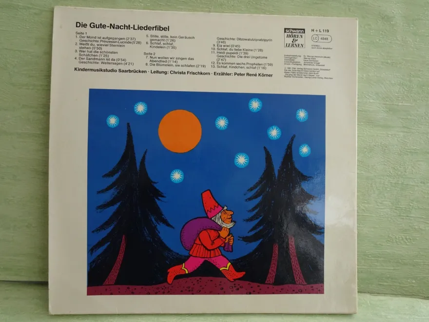 LP Schwann Die Liederfibel Kunterbunt Die Gute Nacht Die Lieder Tonbuch - Auswahl -